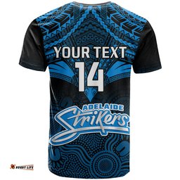 custom adelaide strikers cricket t shirt 2023 unique indigenous art mix polynesian pattern