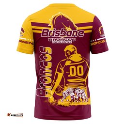 brisbane broncos t shirt personalized pentagon style nrl