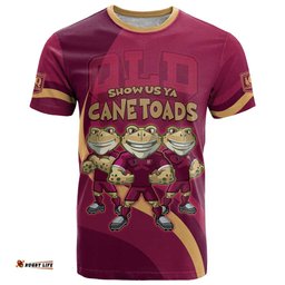 custom qld maroons cane toad t shirt queensland origin no3