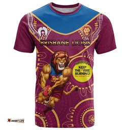 custom afl brisbane lions naidoc week t shirt keep the fire burning indigenous art