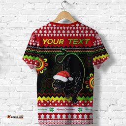 custom personalised panthers christmas t shirt penrith snow mix indigenous