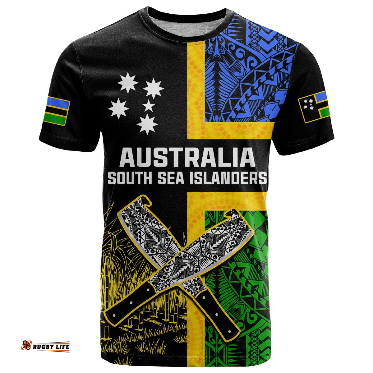 australian south sea islanders flag style t shirt