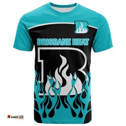custom text and number brisbane heat cricket 2023 t shirt simple style