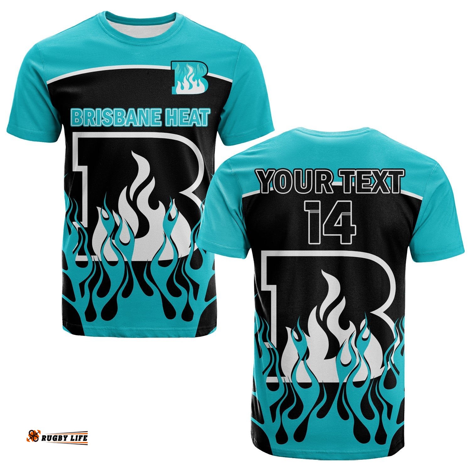 custom text and number brisbane heat cricket 2023 t shirt simple style