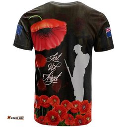new zealand anzac t shirt remembrance poppy flowersAmazing Aussie
