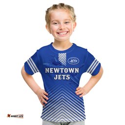 custom text and number newtown rugby t shirt jets sporty style