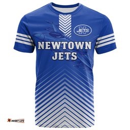 custom text and number newtown rugby t shirt jets sporty style