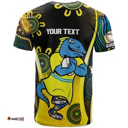 nrlw eels rugby t shirt custom eels womens rugby league with aboriginal dot painting player and number t shirtAmazing Aussie