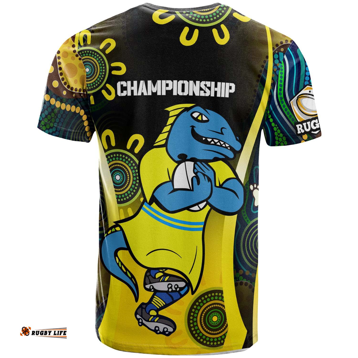 nrlw eels rugby t shirt custom eels womens rugby league with aboriginal dot painting player and number t shirtAmazing Aussie