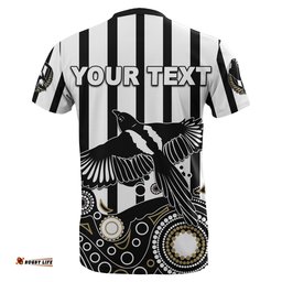 custom personalised magpies t shirt aboriginal simple