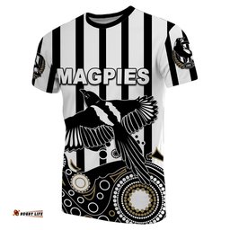custom personalised magpies t shirt aboriginal simple