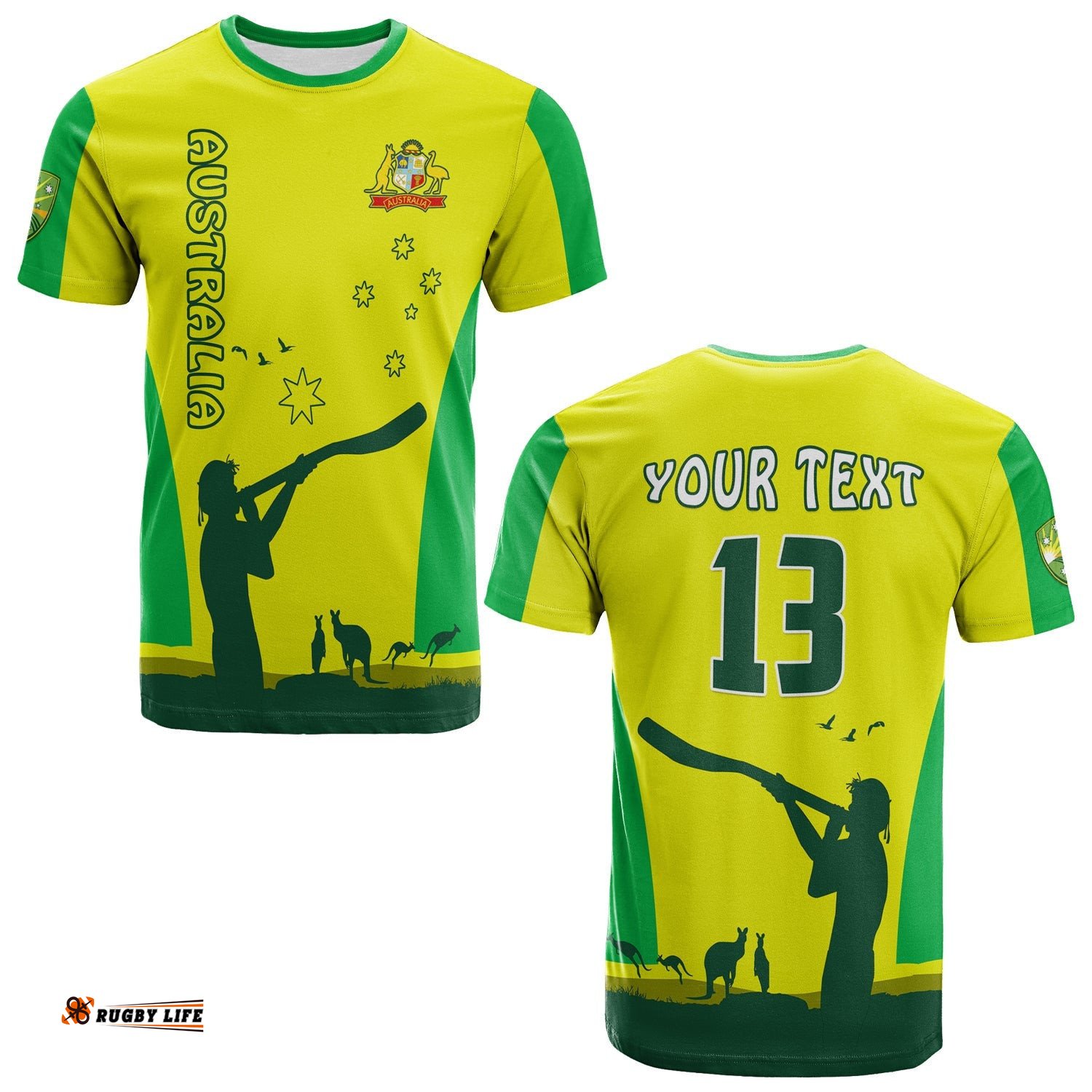 custom text and number cricket australia t shirt aboriginal my life