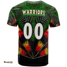 warriors rugby t shirt custom warrios maori mask rugby player maori style ethnic ornament pattern player and number t shirt