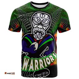 warriors rugby t shirt custom warrios maori mask rugby player maori style ethnic ornament pattern player and number t shirt