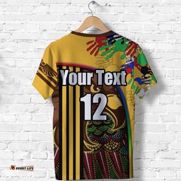 custom personalised pride hawks t shirt hawthorn naidoc week aboriginal version special