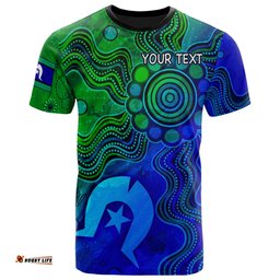 custom aboriginal t shirts torres strait islands flag