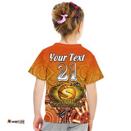 custom personalised perth scorchers champions t shirt lizard indigenous aboriginal