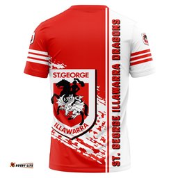 st george illawarra dragons t shirt quarter style nrl 0