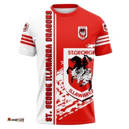 st george illawarra dragons t shirt quarter style nrl 0