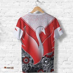 custom personalised swans indigenous t shirt sydney style