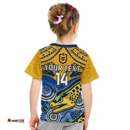 custom text and number parramatta rugby 2023 t shirt go eels polynesian mix indigenous art