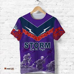 custom personalised storm anzac day t shirt australian soldiers remember them