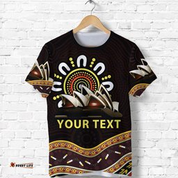 custom personalised sydney australia t shirt aboriginal art sydney opera house