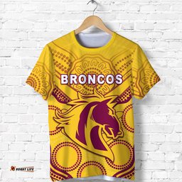 broncos indigenous t shirt gold