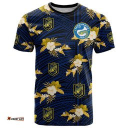 custom text and number parramatta eels rugby t shirt polynesian tribal mix tropical hawaiian style
