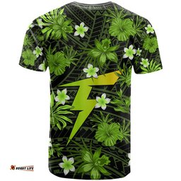 australian thunder cricket t shirt baeuty pacific hibiscus and polynesian pattern