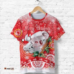 australia koala christmas t shirt original style red