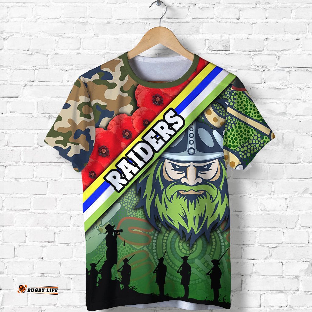 raiders t shirt canberra anzac day