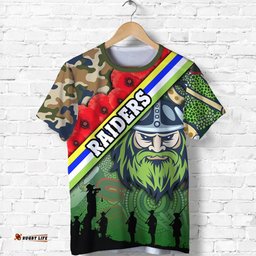 raiders t shirt canberra anzac day