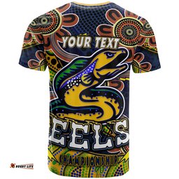 nrlw eels rugby t shirt custom eels womens rugby league with aboriginal style player and number t shirtAmazing Aussie