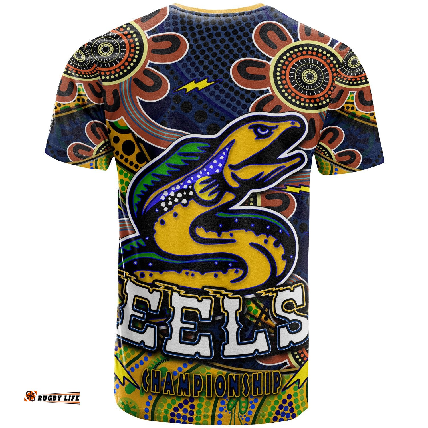 nrlw eels rugby t shirt custom eels womens rugby league with aboriginal style player and number t shirtAmazing Aussie