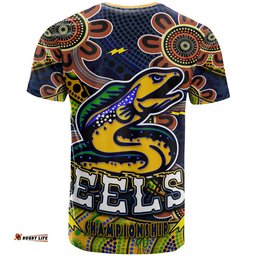 nrlw eels rugby t shirt custom eels womens rugby league with aboriginal style player and number t shirtAmazing Aussie