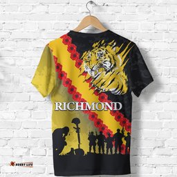 richmond tigers t shirt anzac day