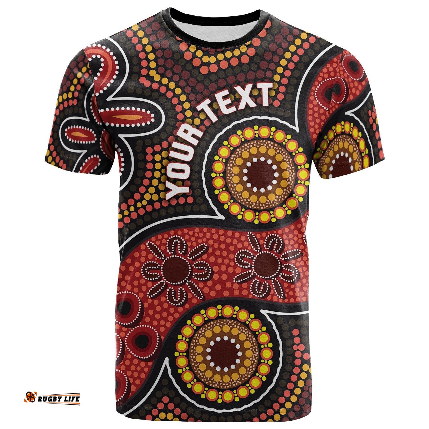 custom aboriginal t shirt indigenous circle dot painting style