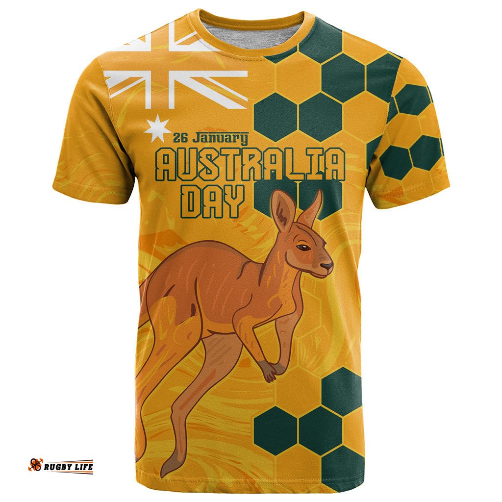 custom australia day soccer socceroos t shirt we are one and free