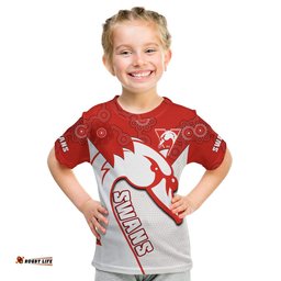 sydney football t shirt swans 1874 dot painting artsy