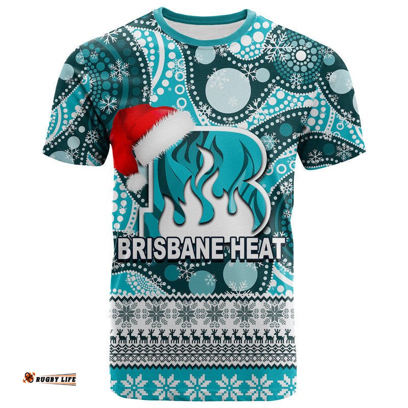 brisbane heat christmas mix aboriginal t shirt