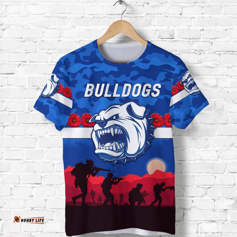 western bulldogs anzac t shirt simple style
