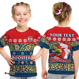 custom personalised sydney roosters christmas t shirt easts aboriginal art merry xmas