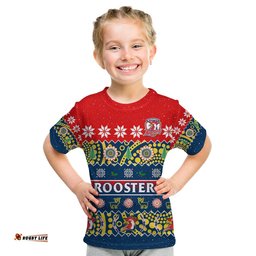 custom personalised sydney roosters christmas t shirt easts aboriginal art merry xmas