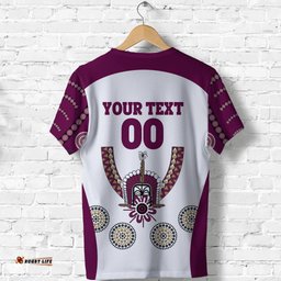 custom personalised queensland t shirt maroons aboriginal sport style
