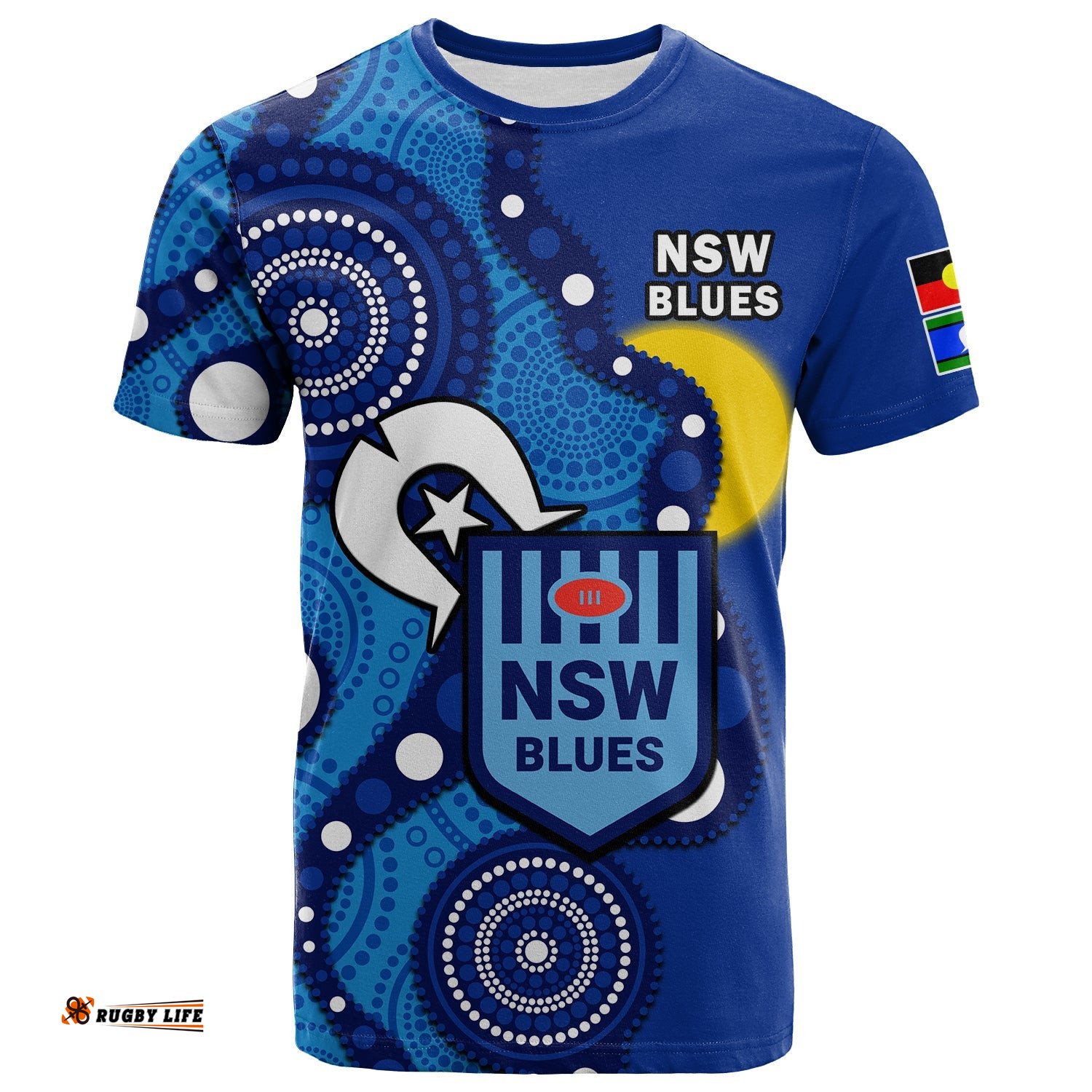 blues rugby naidoc 2023 t shirt nsw for our elders indigenous art