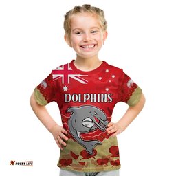 custom text and number dolphins rugby t shirt anzac day lest we forget
