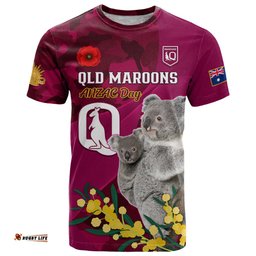 custom qld maroons anzac day t shirt australian koala mix camouflage