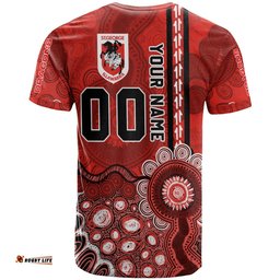 st george illawarra dragons aboriginal t shirt rugby indigenous kangaroo tracks nrl 0
