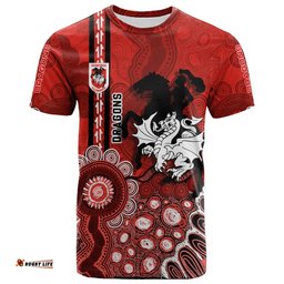 st george illawarra dragons aboriginal t shirt rugby indigenous kangaroo tracks nrl 0